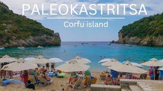 Exploring Paleokastritsa Region In Corfu Island Beautiful Beaches and Views 4K  Greece