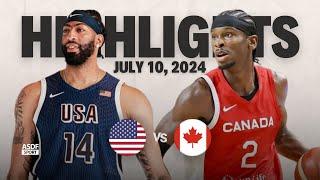 Team USA vs CANADA Full Game Highlights Friendly International Games 2024
