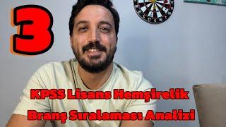 KPSS Lisans Hemşirelik Branş Sıralaması Analizi Bölüm 3