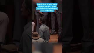 Beto ORourke interrupts Abbotts conference on the elementary school shooting #Shorts