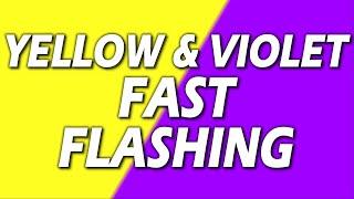 YELLOW & VIOLET FAST Flashing colours LED Lights - Party Strobe - Color Changing Screen - 3 Hours