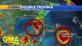 Marco and Laura forecast to hit the US as hurricanes this week  GMA