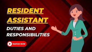 Resident Assistant Duties And Responsibilities