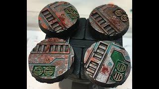 Rust Painting Tutorial with subtitles Necromunda Bases