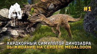 Хардкорный Симулятор Динозавра. Выживание на сервере MEGALODON - The Isle #1 Первый Взгляд