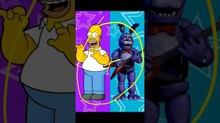 Five Nights at Freddys Bonnie & The Simpsons Homer Simpson #colorswap #fnaf #thesimpsons #shorts