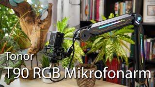 Tonor T90 im Test - Stabiler Mikrofonarm mit RGB-Beleuchtung fürs Gaming-Setup