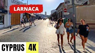 LARNACA CYPRUS  4K Old City Centre — Walking Tour