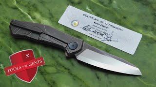 Shirogorov Knives & Sinkevich Design Collaboration Kami Flipper Titan  S110V SH