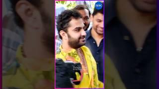 Mass ka Das #Vishwaksen at The pooja ceremony of #Laila #tollywood #entertainment #yt #viral