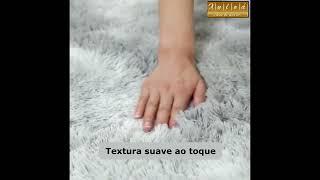 Tapete peludo antiderrapante super macio para sala e quarto