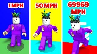 Running 69969 MPH in Roblox But Every Second You Get 1+ Speed