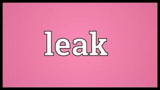 Leak Meaning