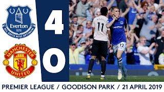 BLUES RUN RIOT AGAINST MAN UNITED  HIGHLIGHTS EVERTON 4-0 MAN UTD