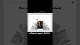 Streaming Web Design Using HTML CSS JS  #shorts #viralshorts #trendingshorts #ytshorts #coding