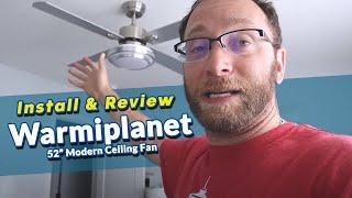 Modern Ceiling Fan Upgrade - Warmiplanet 52-Inch Fan Install and Review