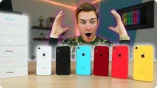 Unboxing Every iPhone XR with ASMR Rainbow Colors