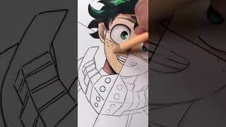 One drawing but 4 different styles IZUKU MIDORIYA Part 3 #shorts #artwork #art  #fyp