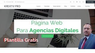 Como hacer una Página web  para agencia de marketing digital  Plantilla Gratis