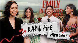 Rapid Fire Challenge with Lily Collins   Emily in Paris Season 4