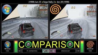 Sega Rally 2 PC vs Dreamcast Side by Side Comparison - Dual Longplay