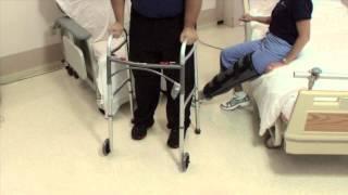 Physical Therapy Transferring from Bed to Chair Knee Replacement