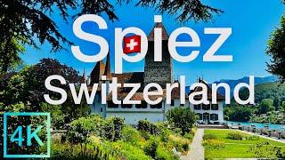 One of the most beautiful town in Spiez town Switzerland  4K