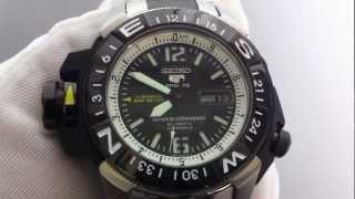 Mens Seiko 5 Automatic Map Meter Sport Watch SKZ319