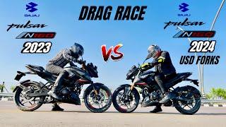 bajaj pulsar n160 2024 vs bajaj pulsar n160 2023  DRAG RACE  head to head battle 