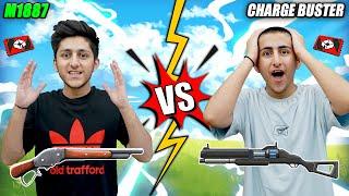 M1887 Vs Charge Buster  Blue Custom Room  Best Clash Squad 1 Vs 1 With Brother - Garena Free Fire