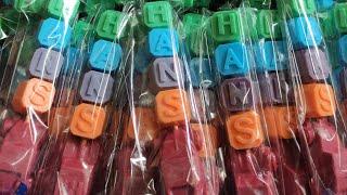 Making letter soap souvenir for all occasions.