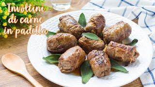 Involtini di Carne in Padella - Ricetta Facile Involtini con Pancetta e Formaggio - 55Winston55