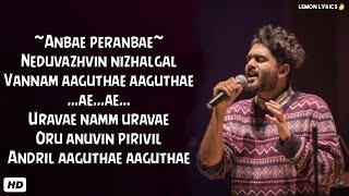 Anbae Peranbae Song_Lyrics  Sid Sriram  NGK  Shreya Ghoshal  Clean Lyrics 