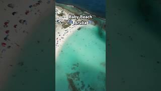 Beautiful Baby Beach from the skies #aruba #travel #beach #dronevideo