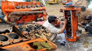 Amazing Restoration of Road Roller EngineRepairing Dynapac Engine in Local Workshop