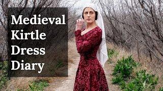 Medieval Kirtle Dress Diary 14th c. historical gown for SCA reenactment and larp - Sew with me