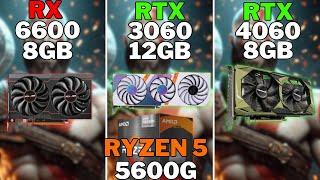 RTX 3060 12GB vs RTX 4060 vs RX 6600 - Qual e melhor para o R5 5600G?