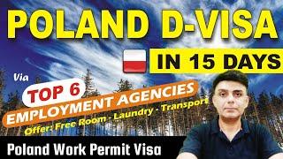 Poland Work permit Visa 2024  D-VISA via Top 6 Recruitment Agencies For Indian and Pakistani