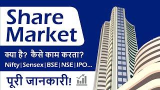 What is indian Share Market Explained for Beginners  Share Value Nifty Sensex IPO BSE NSE ...