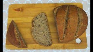 Ржаной хлеб на закваске с семенами льна и кунжута Sourdough rye bread with flax and sesame seeds