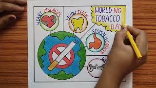 World No Tobacco Day Drawing  Anti Tobacco Day Poster Drawing  No Smoking Day Drawing