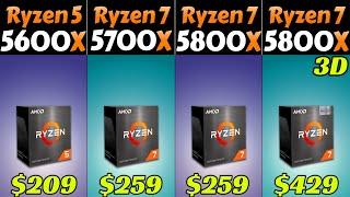 R5 5600X vs R7 5700X vs R7 5800X vs R7 5800X3D  Which is Better VALUE for MONEY?