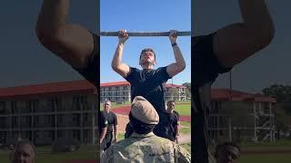 Army Special Forces & 75th Ranger Regiment evaluate SOCOM Athlete students on pull-ups #Army #Shorts