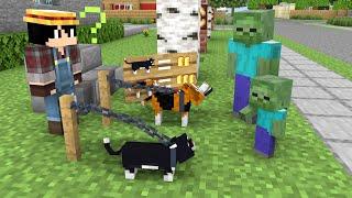 Monster School  BABY ZOMBIE BOUGHT AN EVIL CAT - Minecraft Animation