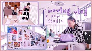 moving vlog  moving houses & setting up the new studio