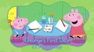 Georges First Day At Playgroup - Peppa Pig Stories For Kids