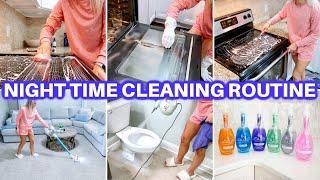 NIGHT TIME DEEP CLEAN WITH ME  AFTER DARK SPEED CLEANING MOTIVATION  RELAXING CLEANING ROUTINE