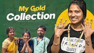 మా అమ్మ వాళ్ళు నాకోసం చాల gold చేపించారు my gold collection#viral #mygoldcollection #goldjewellery