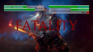 Gipsy Danger and Striker Eureka vs Slattern Scunner and Raiju...with healthbars