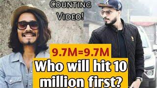 BB Ki Vines vs Amit Bhadana who will hit 10 Million Subscribers first Counting video